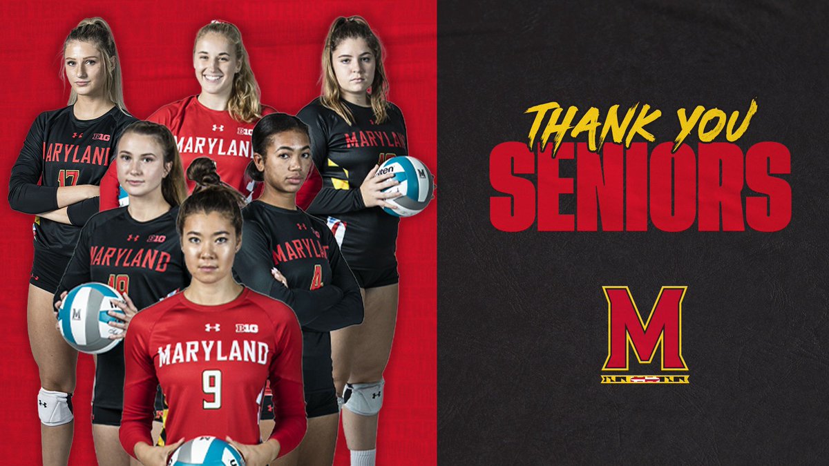 TerpsVolleyball's tweet photo. This weekend, we will honor the contributions of our six amazing seniors! 

They have all made such a significant impact since arriving in College Park 🤩🥺

#TerpFam https://t.co/ZMhc7D0qyZ
