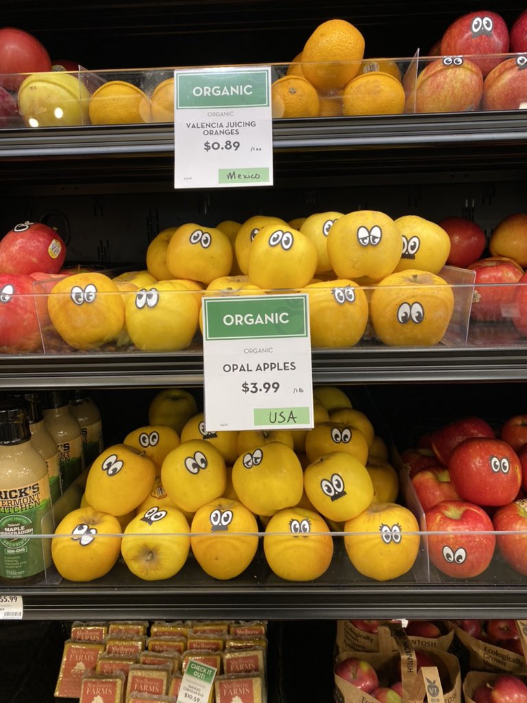 Local grocery put eyes on all their produce for April fools and how am I supposed to chop them up and eat them now
