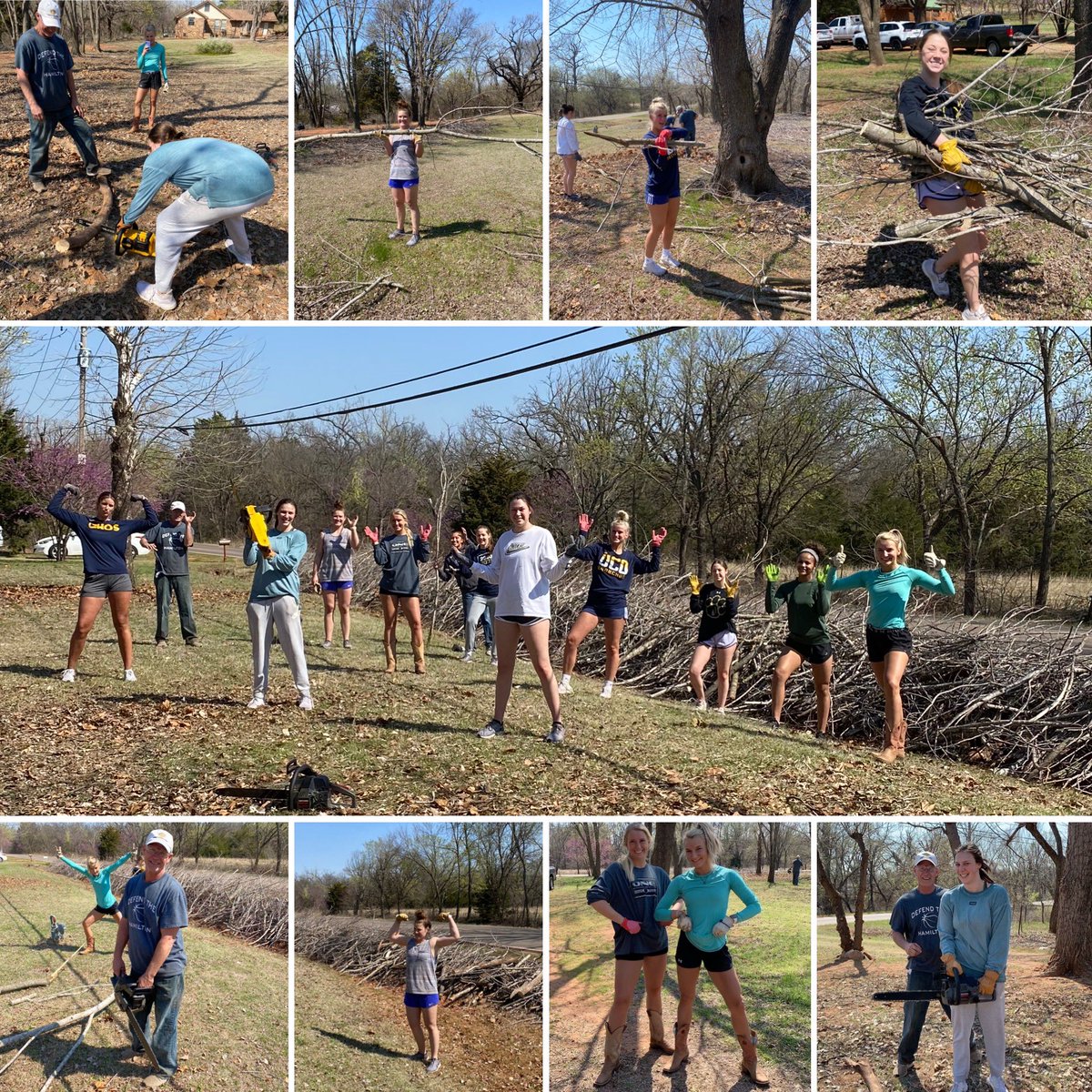 The Bronchos did a little community service today! We helped clean a yard that had not been cleaned since the ice storm. We are thankful we were able to help! #Community #Bronchos