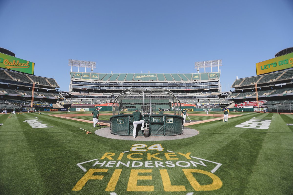 Athletics's tweet photo. We missed this view 😍 #RiseAndGrind https://t.co/w2t6oNeMJd