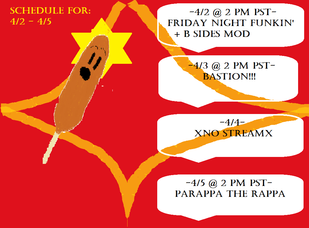 CorneliusTheDog's tweet photo. CORN the DOG here with the all new WEEKEND SCHEDULE! This one definitely looks a bit rough lol. I'll try to tap into my inner Bob Ross next time and make one worth selling to the auction house. https://t.co/S8uFcXjuq0