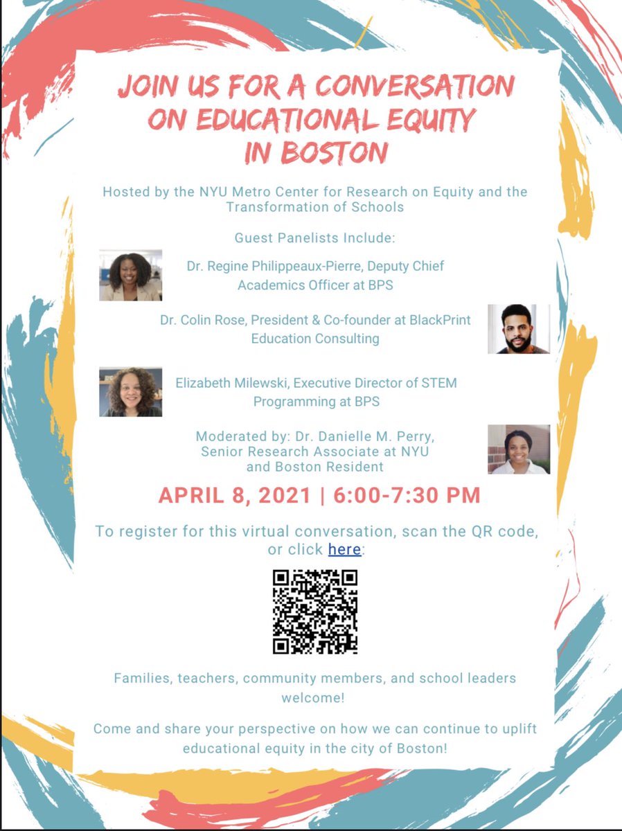 BethK82's tweet photo. So honored to be sitting on this panel to discuss Educational Equity in Boston. Register Here: register here: https://t.co/nVHcRXqJRl.         #bpsSTEM https://t.co/YiAQZAUvEr