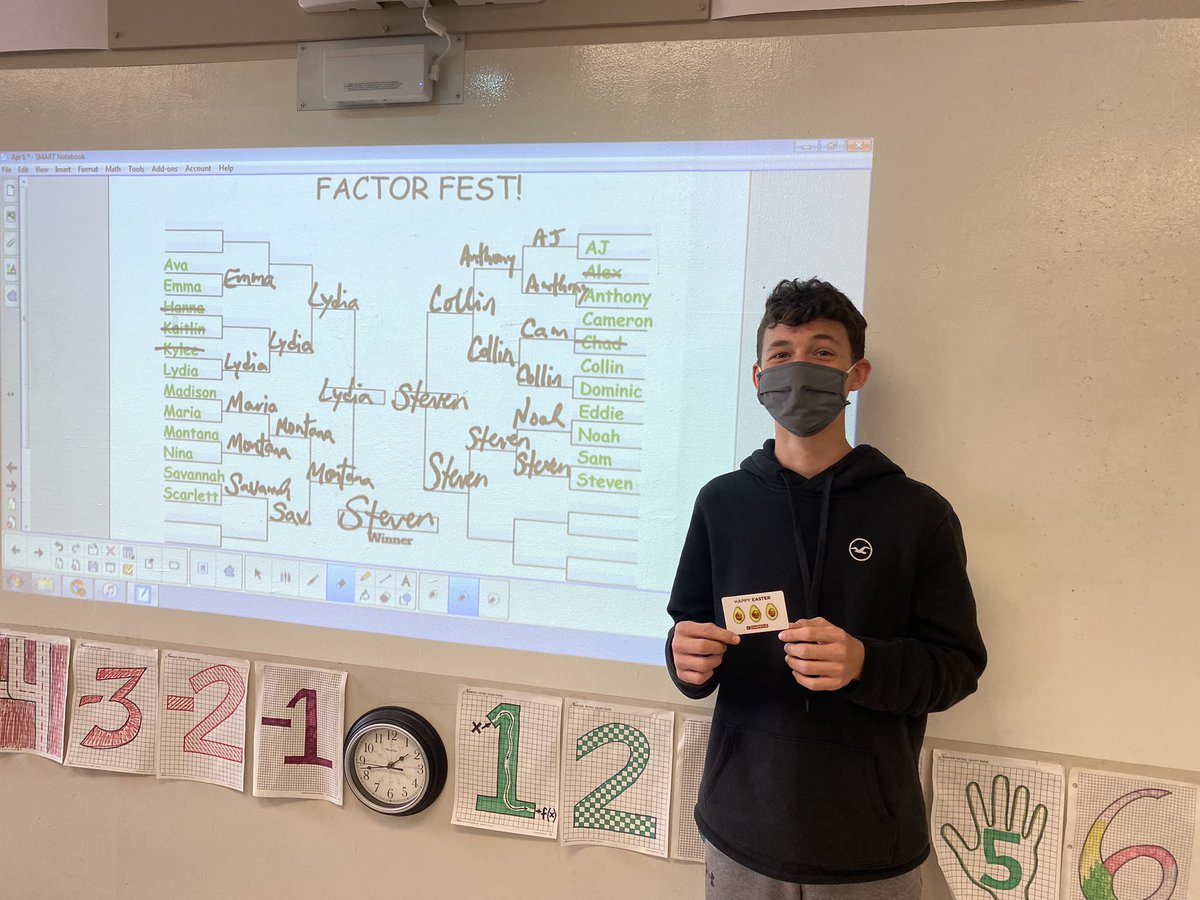 MrZrenner's tweet photo. Congrats to Natalie, Steven, and Nick for winning #FactorFest during @marchmadness! ➕➖➗✖️ https://t.co/h7aByuU8iK