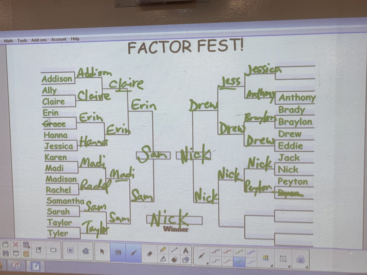 MrZrenner's tweet photo. Congrats to Natalie, Steven, and Nick for winning #FactorFest during @marchmadness! ➕➖➗✖️ https://t.co/h7aByuU8iK