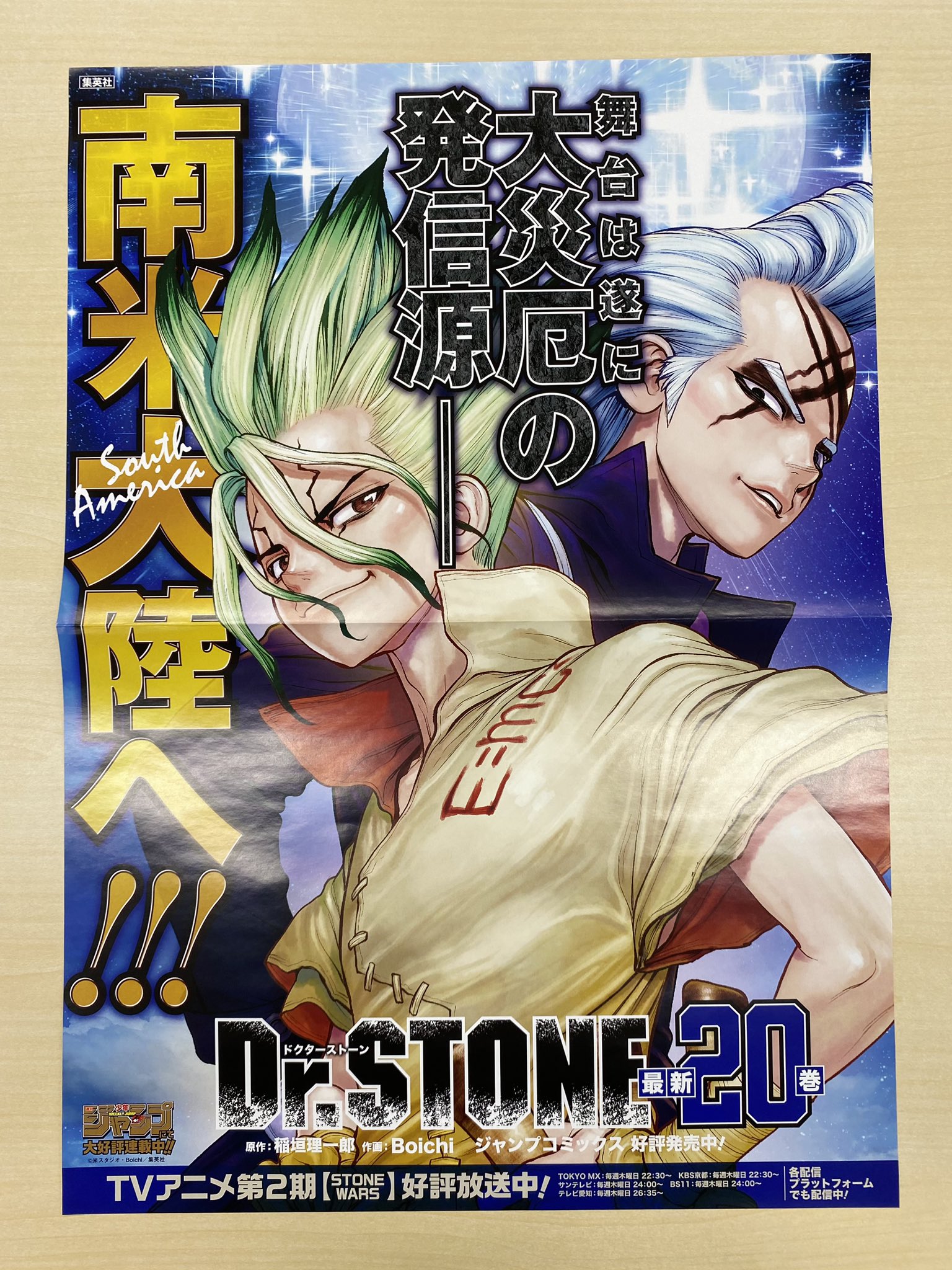 日本正規代理店品 Dr.STONE 告知 ポスター 匿名配送 ドクターストーン