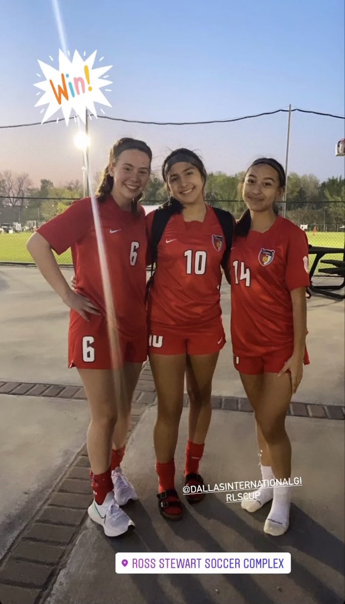 BriellaValadez's tweet photo. 4-1 win last night with a 3-1 win today!!!! @DTSC_u15g_ecnl @TheDallasTexans #Dallasinternationalgirlscup https://t.co/psymjqcZX9