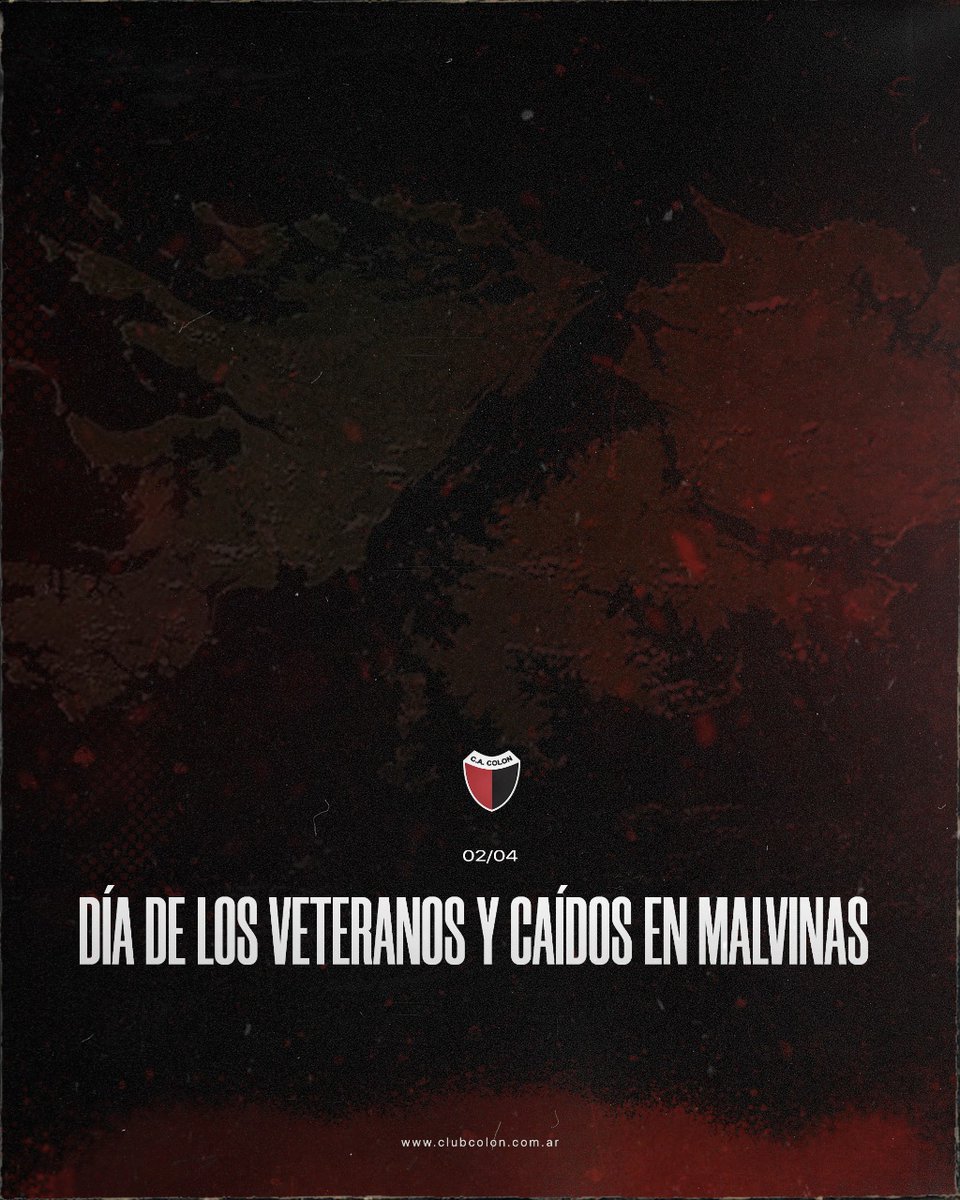 ColonOficial's tweet photo. El Club Atlético Colón homenajea con orgullo y respeto a los Veteranos y Caídos en Malvinas, recordando su valor y sacrificio.
#MalvinasArgentinas 🇦🇷 https://t.co/oNkqdA2weo