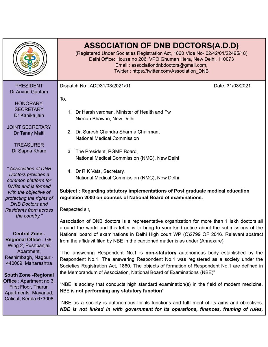 Association of DNB Doctors tweet media