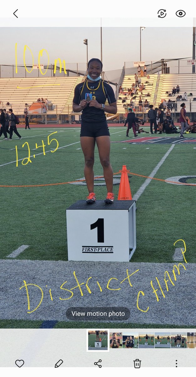 LuperJoel's tweet photo. District 10-5A Track & Field
District Champion
Varsity Girls 100m
Denison Lady Jacket
Faith Shaw- 1st place. 12.45
Advances to the AREA MEET.
#igtbayj congrats. @fshaw21 https://t.co/l9WpwLcRVa