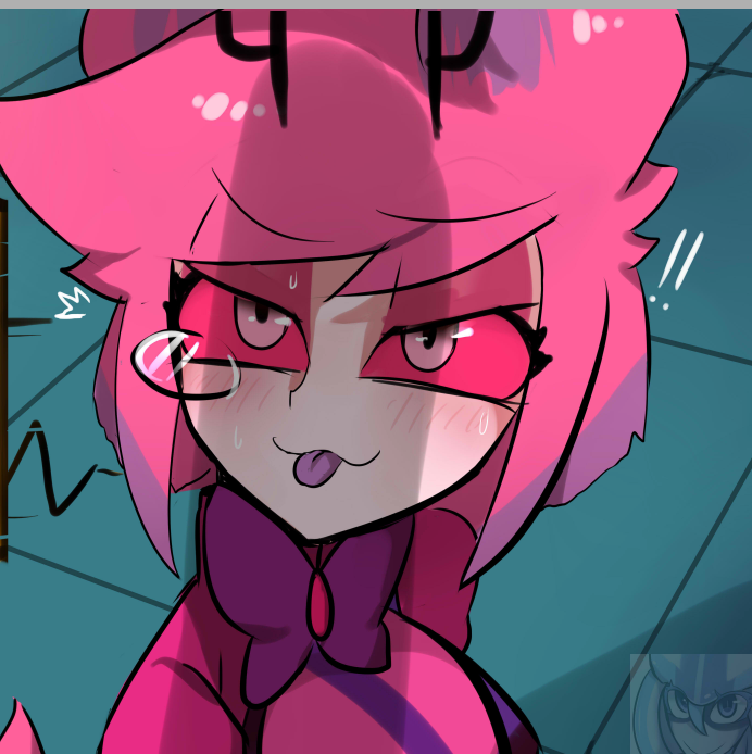 xaph268's tweet photo. Hi i'm Alastoria

Alastoria is the same height as charlie(not the male)and thin and thicc, and short pink and purple tufts of hair/fur resembling deer ears she has two small black antlers
Alastoria is a female
a Deer Demon
she's Straight
and her age is early 30's. died in 1933. https://t.co/3ZqeHdEU7k