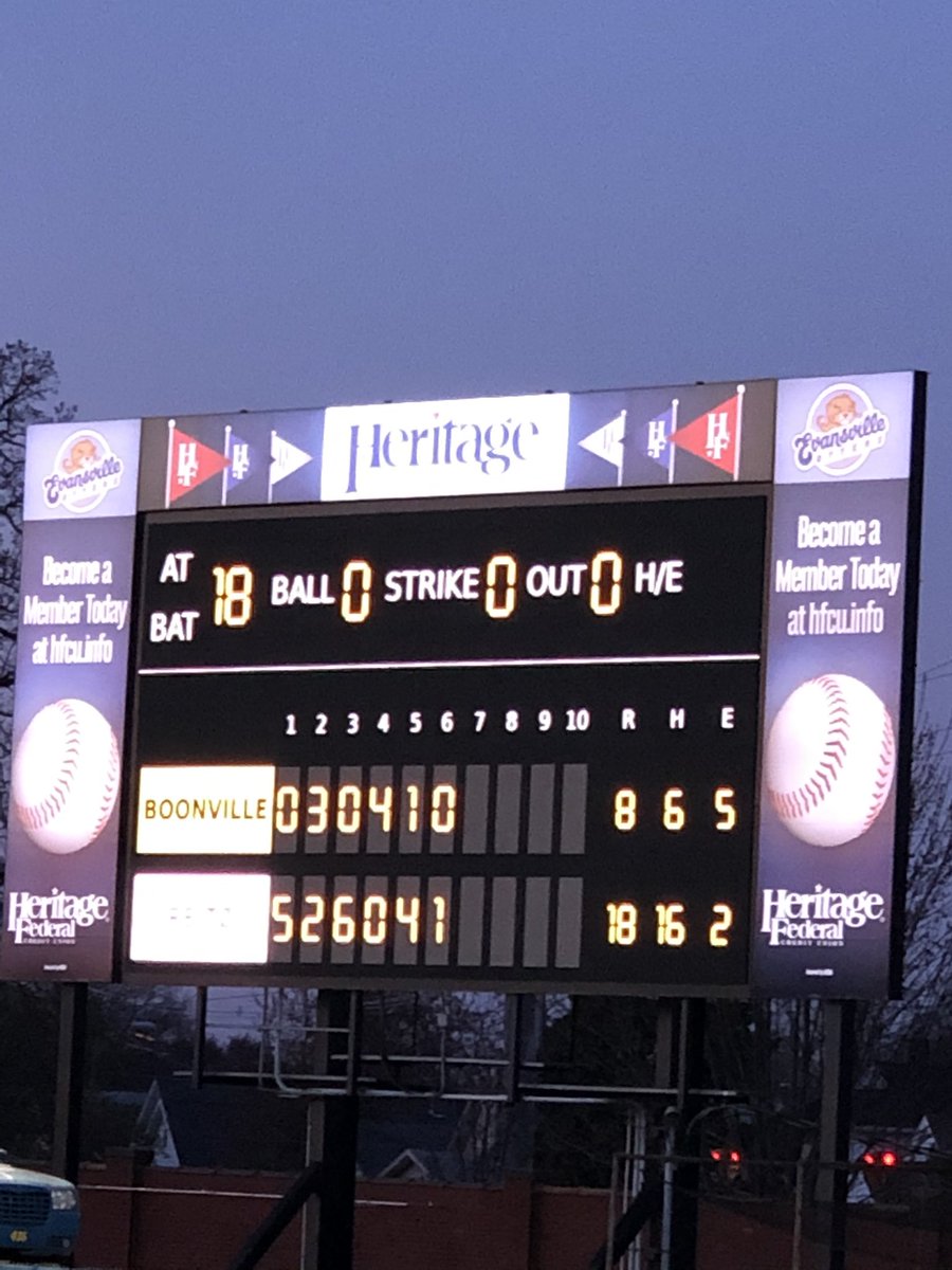 812Hoops's tweet photo. Final ⚾️ (5 innings) 

Reitz 18 
Boonville 8 https://t.co/XpOZ9Hylmo