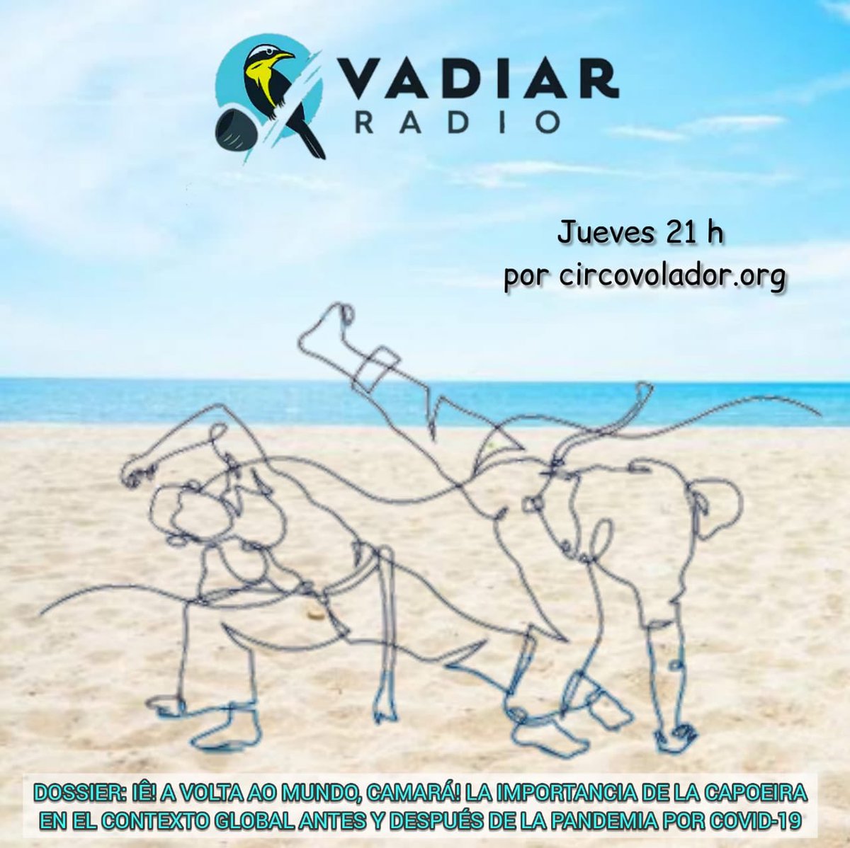 RadioVadiar's tweet photo. Esta semana en Vadiar, José Manuel Luna, editor de la Revista internacional  Forhum y  Eric Serna, editor del Dossier presentan: Iê! A volta ao mundo, camará! la importancia de la capoeira en el contexto global antes y después de la pandemia por covid-19
https://t.co/8Ek0pX8c3E https://t.co/efZ6q7a2zx