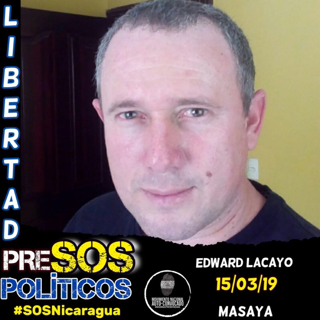 MNAPueblosB's tweet photo. Edward sigue esperando su libertad, es inocente, #AbrilNoSeOlvida y no olvidamos a los presos políticos, sigamos exigiendo la libertad de todos los presos políticos de Nicaragua 
#SOSNicaragua https://t.co/yQllTFca5j