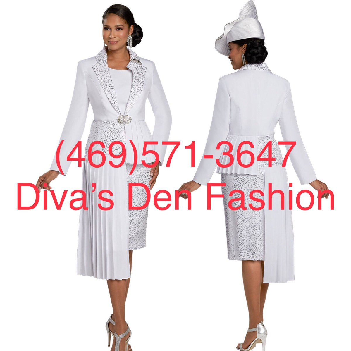 DivasDenFashion's tweet photo. Donna Vinci 11922 pure white Skirt Suit
https://t.co/8TRsBidtxb
#DivasDenFashion #DonnaVinci #whitesuit #pleatedjacket #sequins #cascadejacket #springFashion #Galafashion #funeralfashion #ensemble #luxefashion #curvygirlsrock #boutiquetrends #cogicgrand #curvyfashion #wedding https://t.co/1hMGCvTxNw