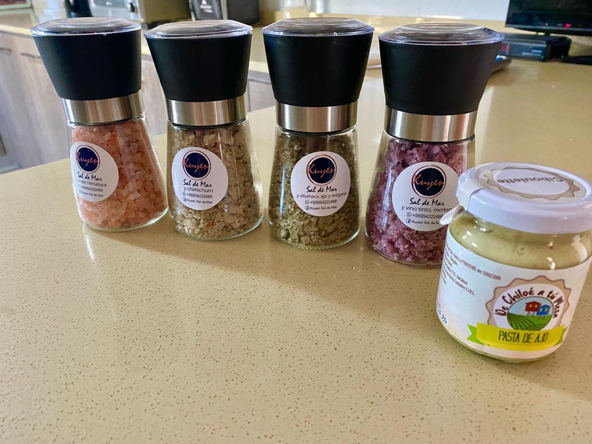 BaseAvisos's tweet image. Trilogía de pimientas,  sal de mar con esencias, salsa de ajo y molinillos!!
Envío a Domicilio Chillán - Chillán Viejo - Envío a Regiones.
Solicite  los suyos a nuestro WhatsApp👇
baseavisos.cl/trabajo/kuyens…
-
-
#saldemar #elijepyme #baseavisos #emprendedoresñuble #emprendedoreschile