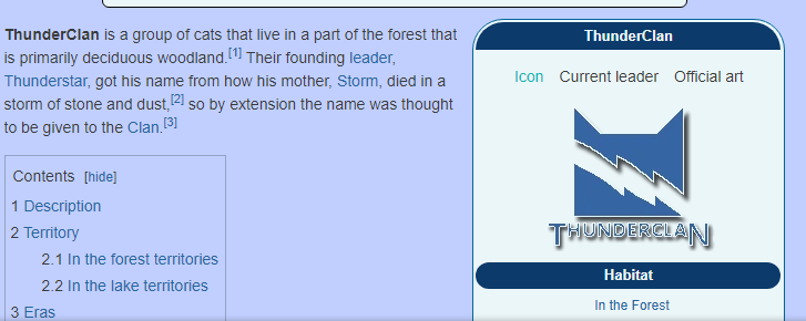 Warriors Wiki on X: Our Clan pages now show the Clan icon (if available),  the current leader and/or founder, and official art (if available). 6/?   / X