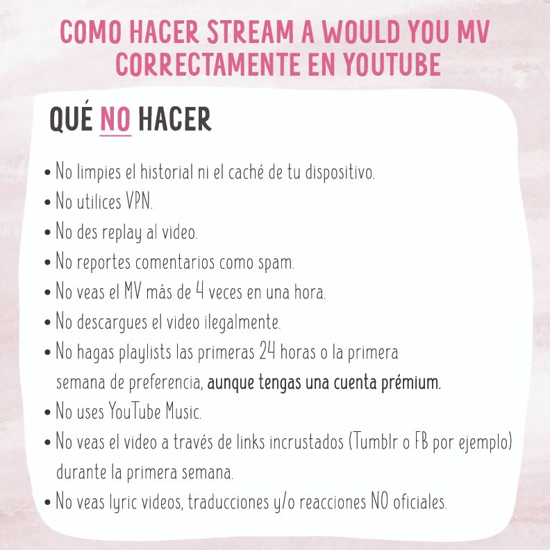 DinamicasVamily's tweet photo. Vampistas! Como ya sabrán, se nos viene el video de Would You este domingo 4 de abril. Así que aquí les dejamos una guía para hacerle stream correctamente y entre todxs podamos darle el reconocimiento que merece. RT para que llegue a todo el fandom. VAMOS POR 1M DE VIEWS!! https://t.co/9xygeJc2Gr