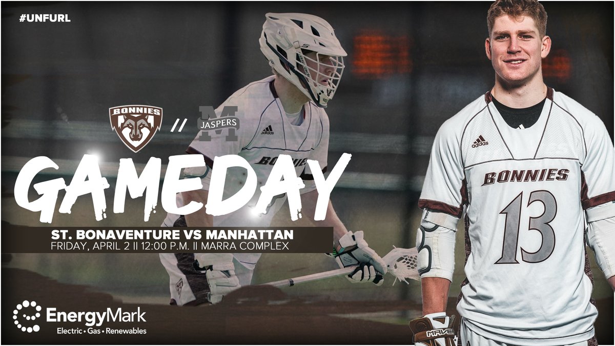 BonniesMLAX's tweet photo. What's better than Friday? A Gameday Friday, that's what.

🆚 | #Bonnies vs. Jaspers
🕛 | 12:00 p.m.
📺 | ESPN+
📍 | Home turf
📝 | https://t.co/zTbm6EZhlZ

#Unfurl https://t.co/iDqwU3ZNek