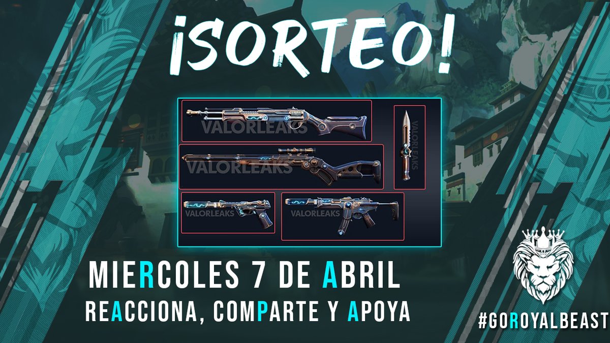 WorstGenGG's tweet photo. Como agradecimiento por el apoyo, llevamos a ustedes este sorteo de El nuevo pack de skins Magepunk el cual se hara el dia miercoles 07 de abril en vivo por https://t.co/CK2GcnFuwQ
Los requisitos son seguir a @SilentDeathGG, a la pagina del equipo y comentar #GoRoyalBeast https://t.co/wigyGgmRAn