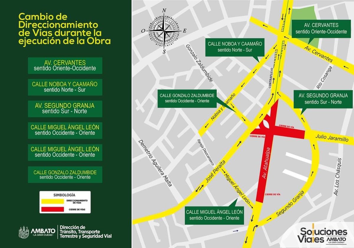 #NOTICIA 🗣

OBRA PASO A DESNIVEL HUACHI CHICO

CAMBIO DE DIRECCIONAMIENTO DE VÍAS DURANTE LA EJECUCIÓN DE LA OBRA.
VÍAS ALTERNAS – SECTORES OCCIDENTE Y ORIENTE.

#Ambato #CiudadJardínPlus
#Tungurahua #Ecuador