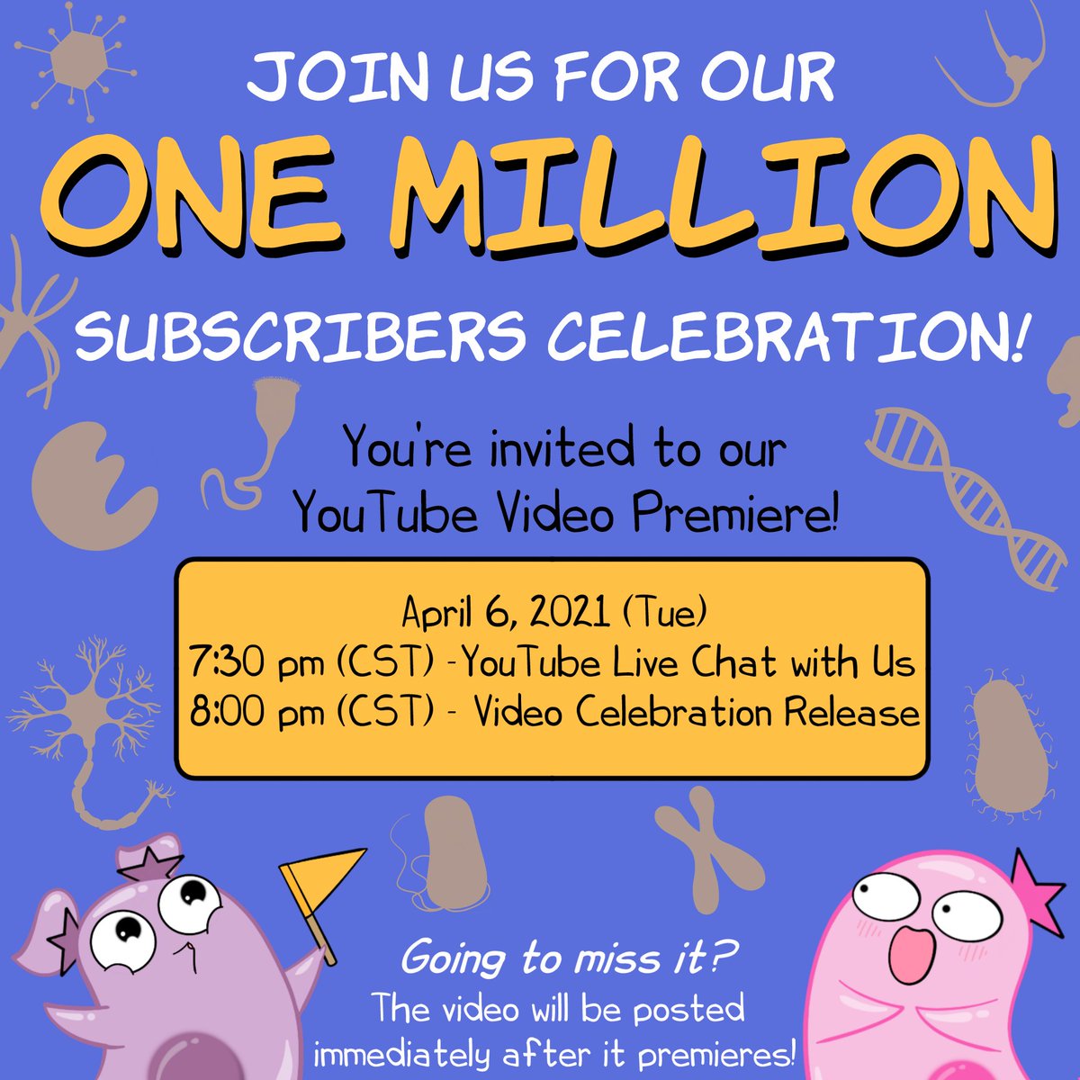 Plans on April 6th? Please join us for our YouTube celebration video premiere!!!! 🎉🎉 Details here: amoebasisters.com/pinkys-ed-tech…