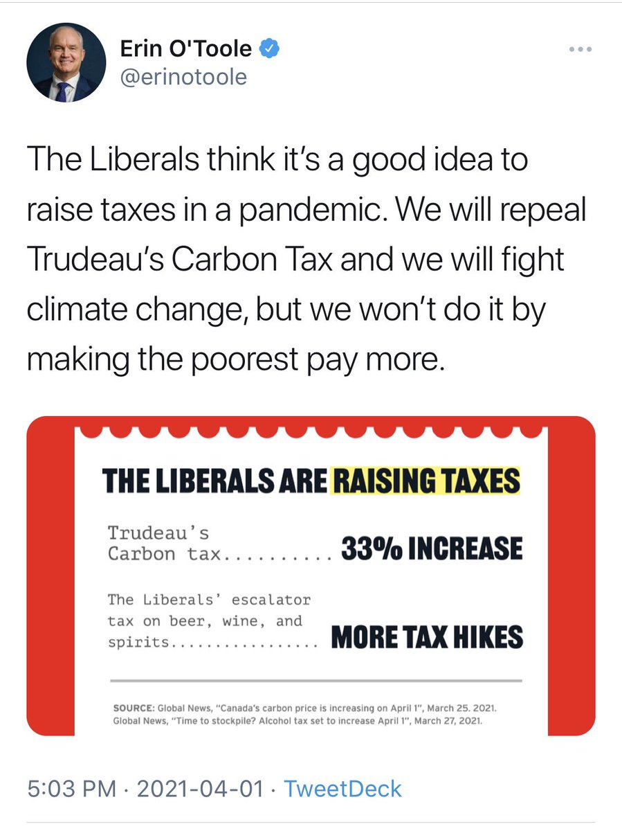 JonathanWNV's tweet photo. Couldnโt be further from the truth.
As the pollution price increases, so do the rebates - leaving the majority of families better off & benefitting the least well-off the most.
This year, a family of 4 in ON can receive $600, which @erinotoole would know if he filed his taxes. https://t.co/XeP0fBkchw