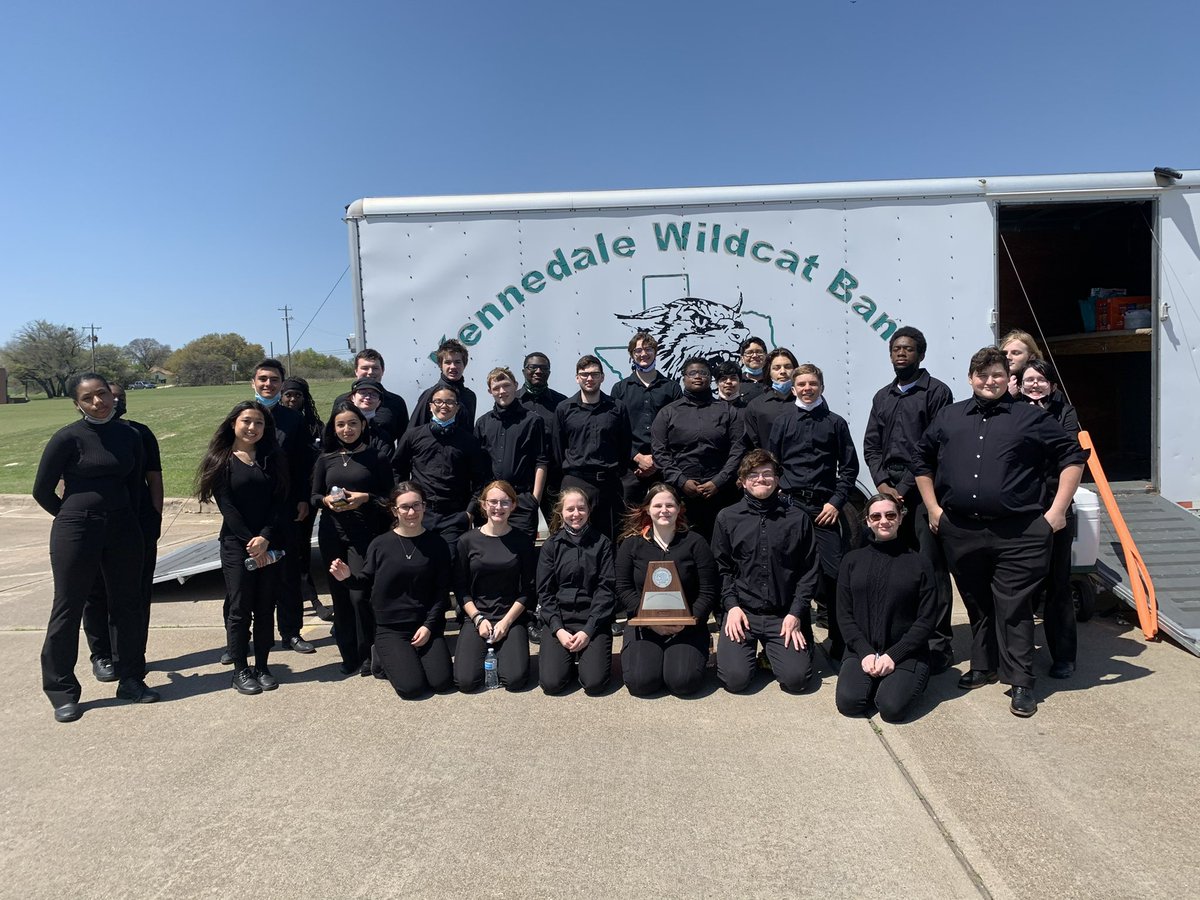 KennedaleBand's tweet photo. Congratulations to all the Kennedale HS Bands! Today, all three HS Bands received “straight ones” First Division ratings at the UIL Concert &amp; Sightreading Evaluation! This gives the Wildcat Band the “UIL SWEEPSTAKES AWARD” once again!  #Tradition @KennedaleISD @urkhsprincipal https://t.co/4FCmNPZDJ1