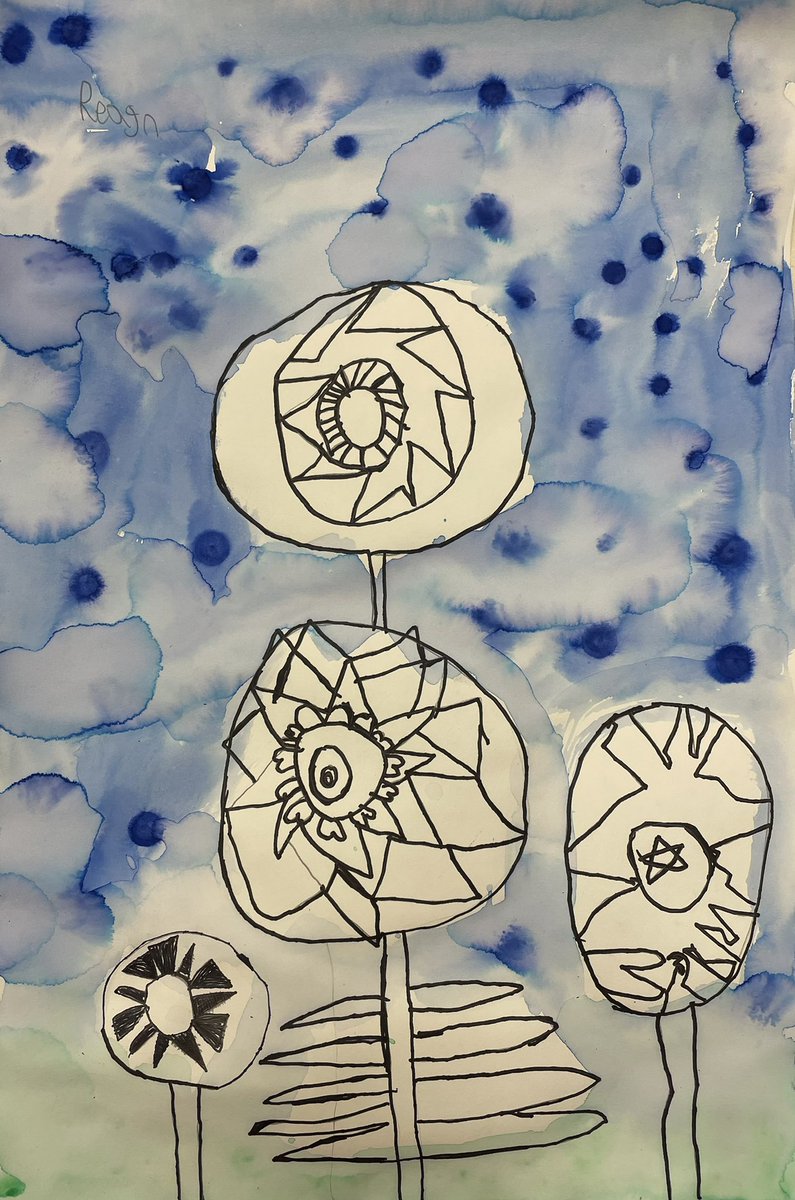 ArtAlderman's tweet photo. Art class this week ... Chinese Ming Dynasty vases, Eloise Renouf flowers, figure drawing, Minnie Evans hidden name art @AldermanEagles AldermanEagles @NhcsArts @katebtayloe https://t.co/KgjJcydIX5