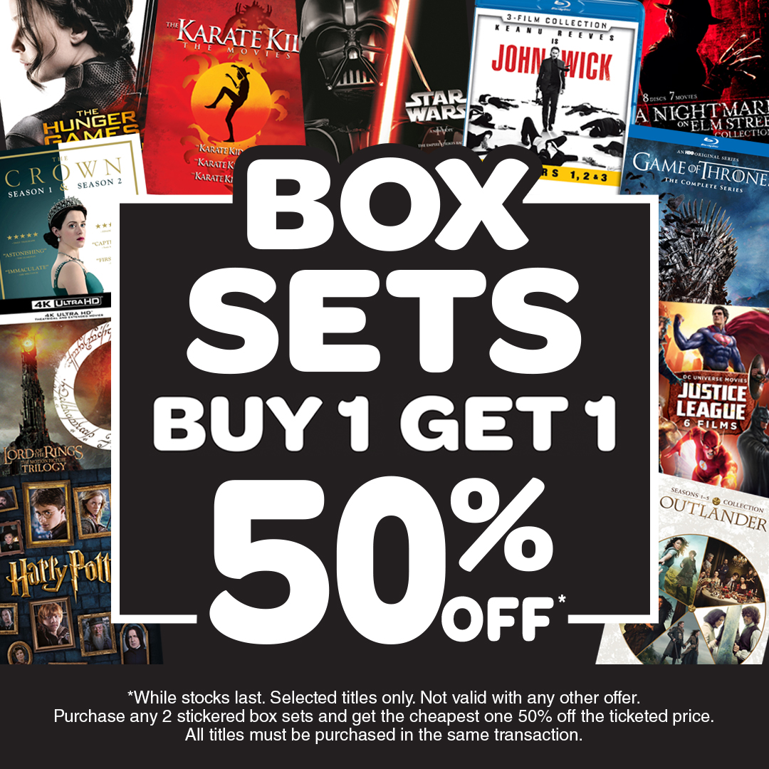 Jb Hi Fi Purchase Any 2 Specially Marked Boxsets And Get The Cheapest One 50 Off It S Ticketed Price Shop Now At Jb Hi Fi T Co Lj38fouuxu Hurry Ends Easter Monday