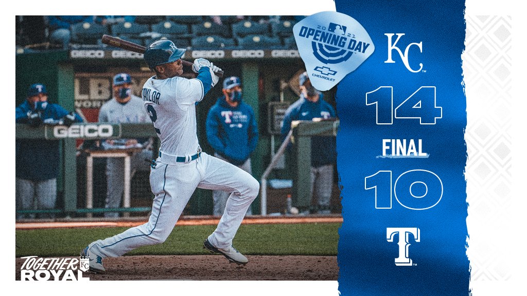 Kansas City Royals on X: RECAP: #Royals ride historic offense to an  #OpeningDay win over the Rangers. #TogetherRoyal 🔗:    / X