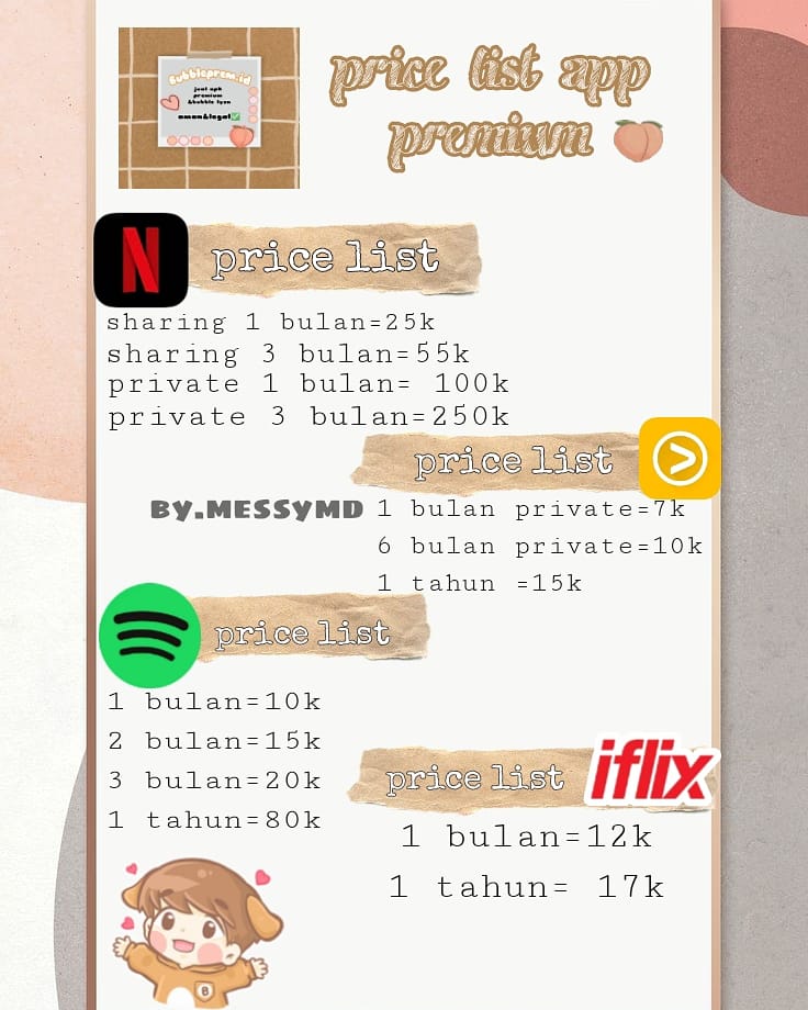 memesgemoi's tweet photo. Bismilah [help RT]🙏🏻
.
Jual app premium murah legal,aman&amp; terpercaya ✅TIKET #BUBBLELYSN EXO,NCT,STRAY KIDS,wayV 
App: Netflix,viu, spotify,iflix,WETV,dl🙏
Sharing &amp; private+ garansi ✅
Pakai akun sendiri✅
💰 payment:dana,OVO, shoppepay,BRI,gopay
📌Minat DM/PC WA 082320957481 https://t.co/X1zJcejRDH
