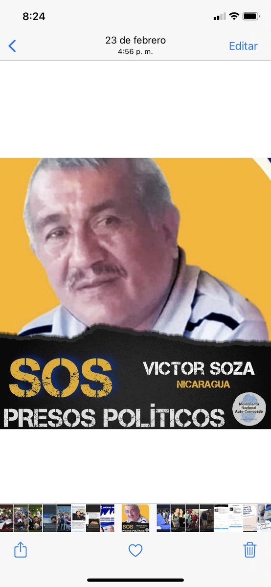 esteliana_la's tweet photo. Don Víctor como el resto de nuestros #PresosPolíticos siguen esperando por su #Libertad.
#LibertadParaLosPresosPolíticos 
#AbrilNoSeOlvida
#SOSNicaragua https://t.co/xhhdPJRAzJ