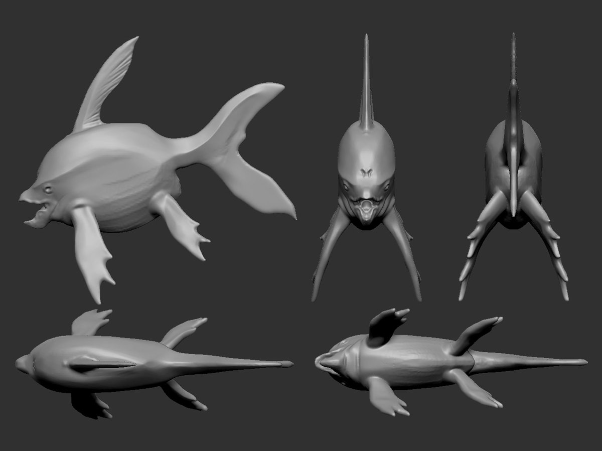 RaulRamosArt's tweet photo. Moving from the rough concepts and thumbnails I start sculpting the creatures and plants in #zbrush. The models are posed and arranged in the scene.
#creaturedesign #evolutionproject #speculativeevolution #evolutionanimation #digitalpainting #illustration https://t.co/xTqw8GfOzQ