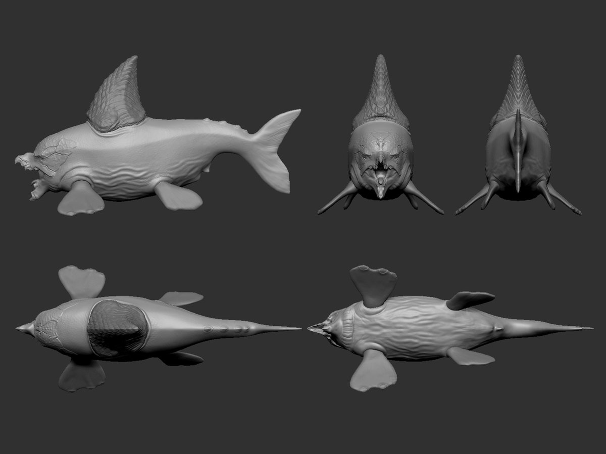 RaulRamosArt's tweet photo. Moving from the rough concepts and thumbnails I start sculpting the creatures and plants in #zbrush. The models are posed and arranged in the scene.
#creaturedesign #evolutionproject #speculativeevolution #evolutionanimation #digitalpainting #illustration https://t.co/xTqw8GfOzQ