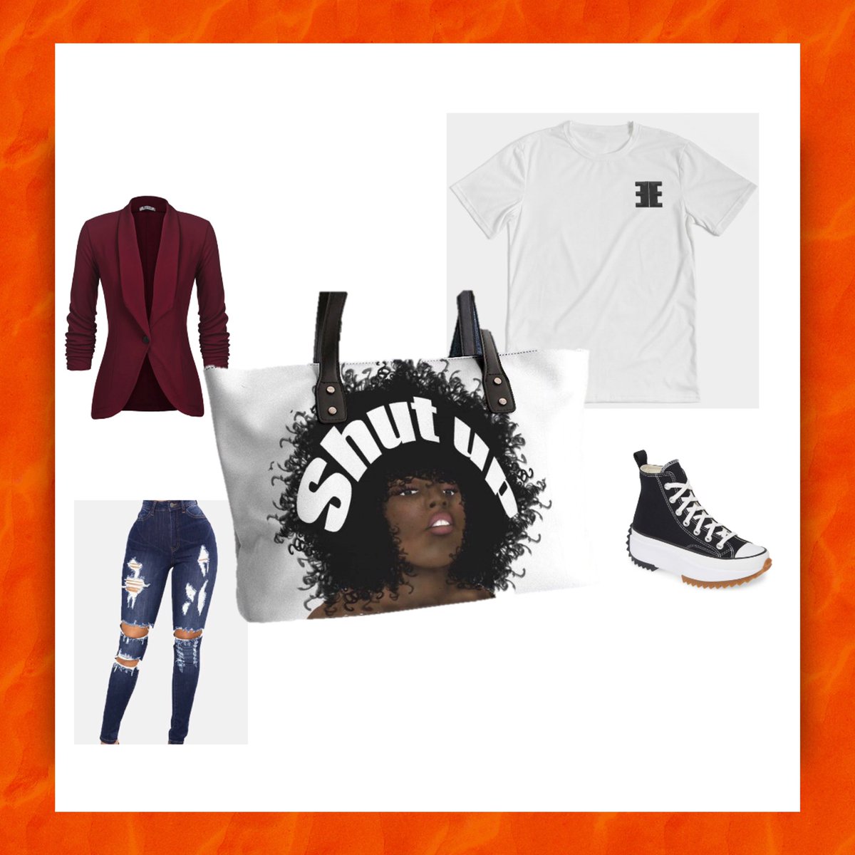 ebony_edition's tweet photo. #EEDaily For #HowToStyleIt we styled our Shut Up tote! We paired our tote with an exclusive EE tEE! 🤩you can purchase Shut Up on our website today!! 💓https://t.co/iyFq3uJ2K6 https://t.co/rpSAWc6Czz