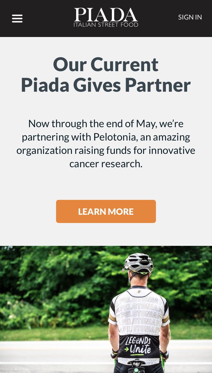 Pretty stoked to see my @Pelotonia image used as part of @MyPiada ‘s Piada Gives imagery and advertising. #LegendsUnite #PiadaGives #Pelotonia