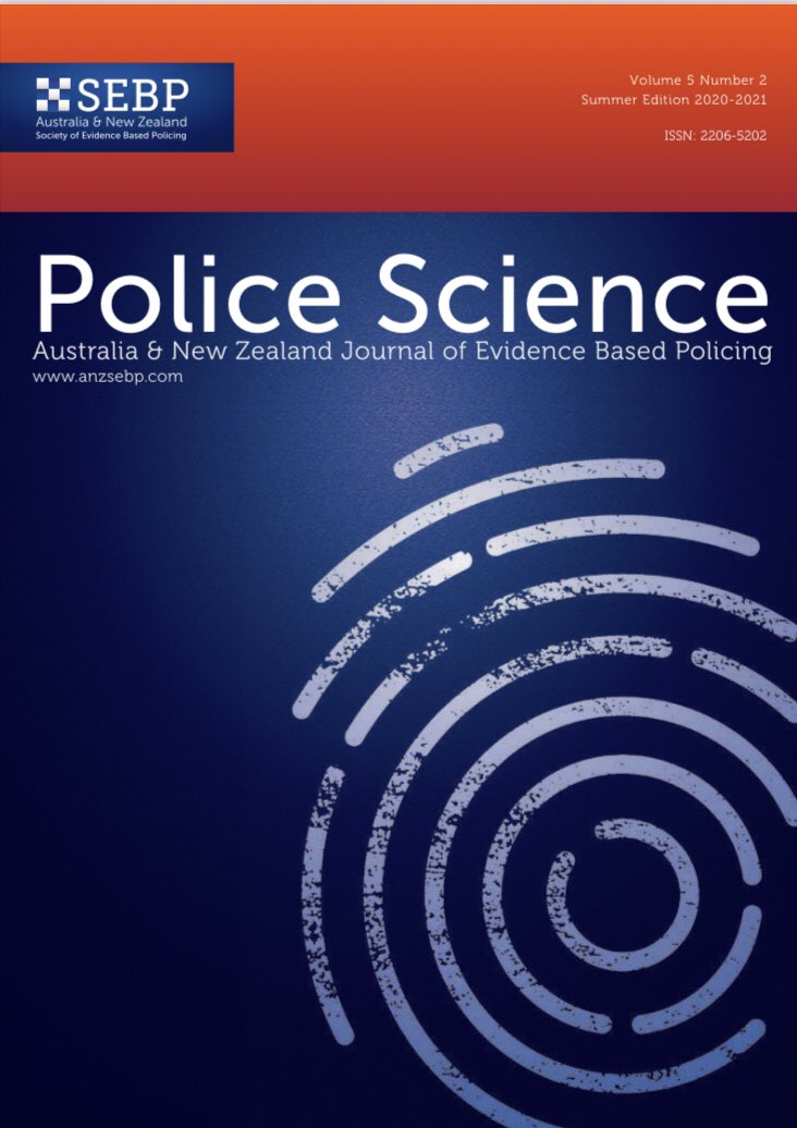 We are pleased to share with you the Summer 2020/21 edition of Police Science, the journal of the ANZ SEBP. Contributions from #NewZealandPolice #QueenslandPolice #FederationUni #SEBP #ASEBP #CANSEBP #ThamsesValleyPolice lnkd.in/g-RMRs8. #police #research #science #EBP