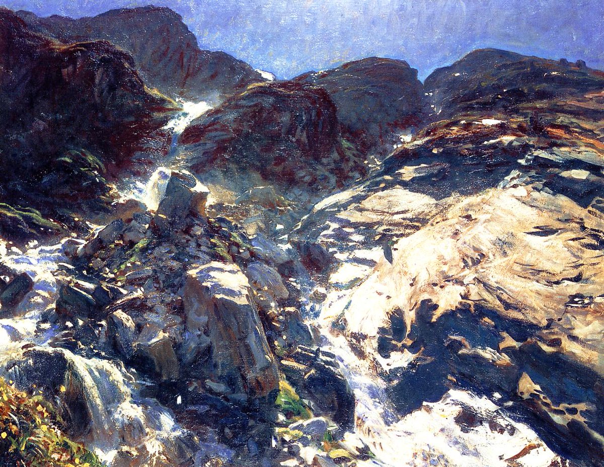 artistsargent's tweet photo. Glacier Streams, 1909 #realism #sargent https://t.co/ww80gPGaPE