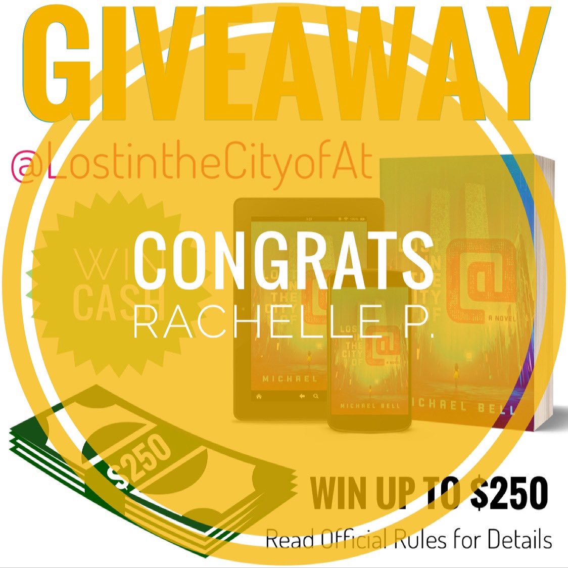 ... and we’ve confirmed our March giveaway winner!

CONGRATS Rachelle Pilon 🎉🎉🎉

She won $100 cash and chose the paperback of “Lost in the City of @“ 

We’d also like to address any confusion about winner announcements. We only announce their names after being contacted