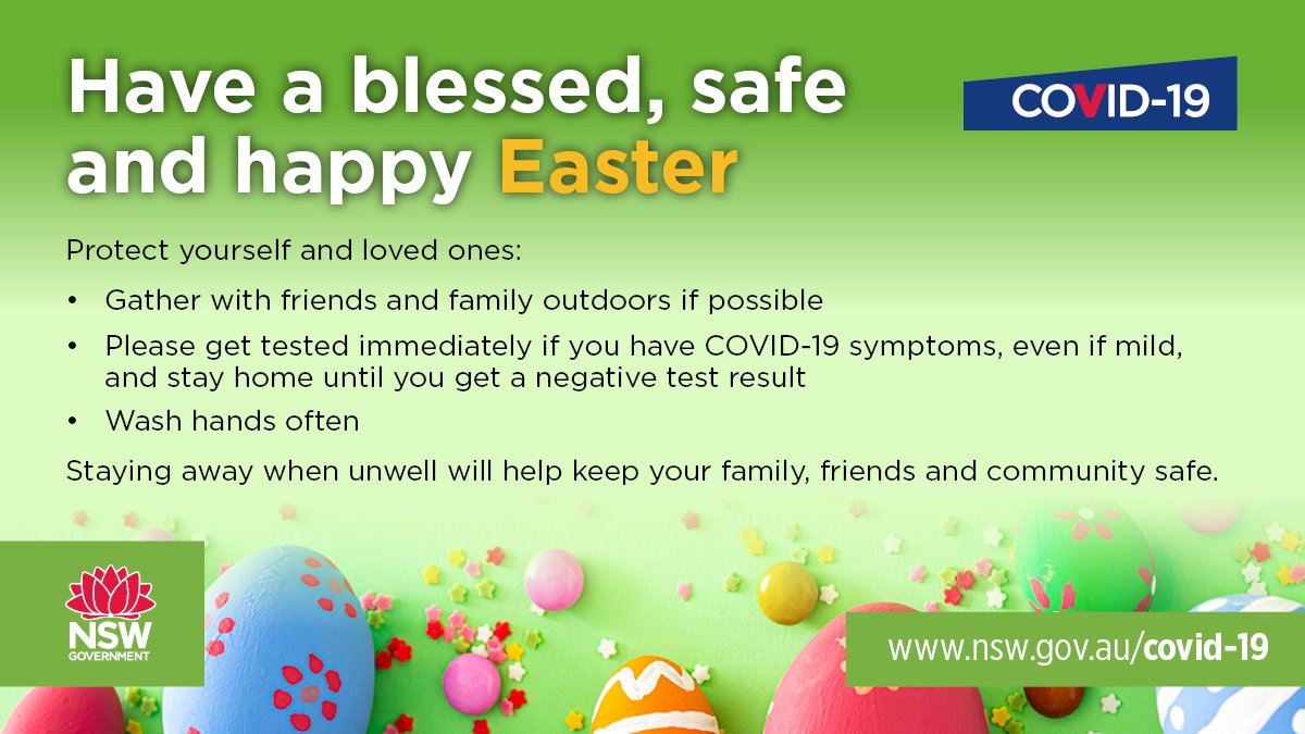 mhcsnsw's tweet photo. Have a blessed, safe and happy #Easter!
COVID-safe Easter greetings in #Filipino, #ChineseSimplified, and #Vietnamese.
#Multicultural resources:
https://t.co/o7j9KMZ4OB
https://t.co/ktYF2t9j3V
@NSWHealth #CALD #GetTested #Tagalog #简体中文 #TiếngViệtNam #HappyEaster https://t.co/uxrpnvDVNu