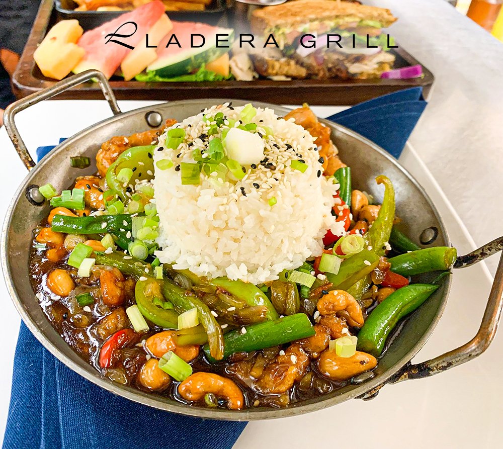 LaderaGrill's tweet photo. #ThursdayThoughts are on this Cashew Chicken special we are serving tonight at Ladera Grill.  Come enjoy this or one of our other specials https://t.co/iwHgTNDXGR
.
.
#DinnerTime #ThursdayNight #WineLover #Foodie #yummy https://t.co/8z04cCXQPi