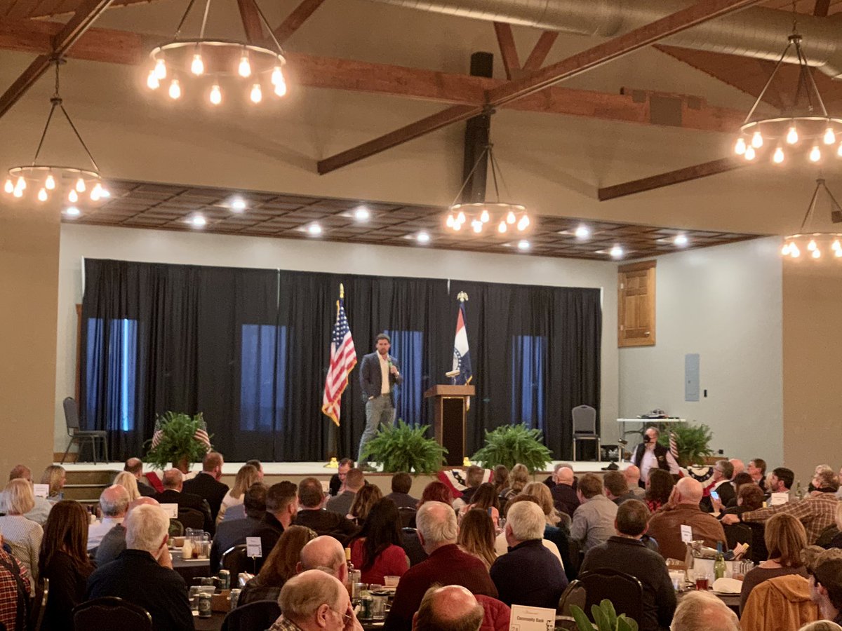 Great time in Marshall tonight for Saline County Lincoln Day with @Mikelkehoe <a href="/RobVescovo/">Rob Vescovo</a> <a href="/KurtisGregory51/">Kurtis Gregory</a> <a href="/DLHoskins/">Secretary of State Denny Hoskins, CPA</a> <a href="/JayAshcroftMO/">Jay Ashcroft</a> <a href="/DeanDohrman/">Dean Dohrman</a> <a href="/glenkolkmeyer/">Kolky</a> <a href="/kayhoflander/">Kay Hoflander</a> and many others. Huge crowd!