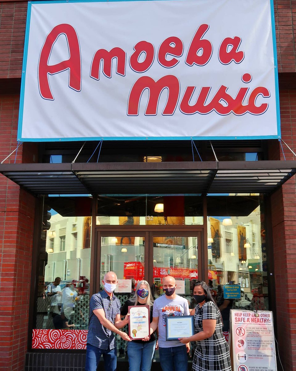 djcomplexlex's tweet image. What a fun way to kick off April this morning! The @AmoebaMusic official ribbon cutting and grand re-opening celebration with the @HollywoodArea and Councilmember @MitchOFarrell 🌟 Their new location is gorgeous. It brought back many memories for me as a teen!
