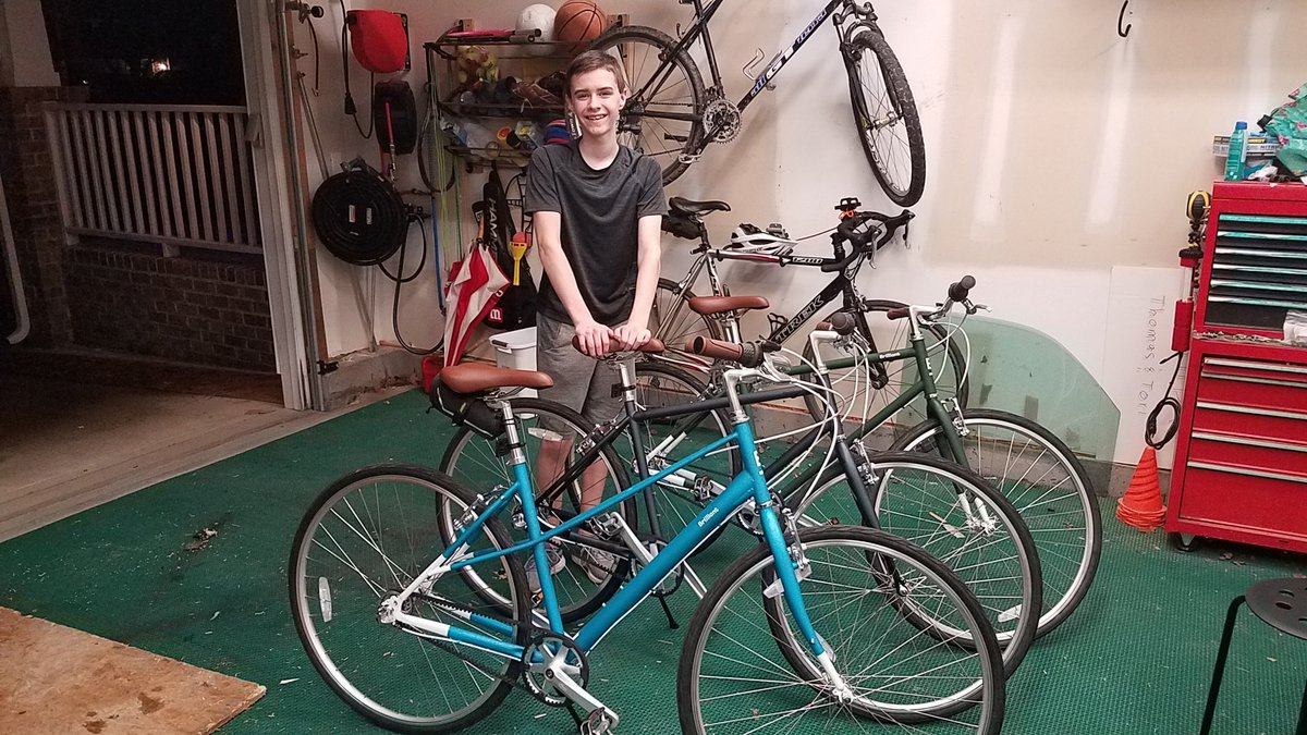 This is why teachers give the greatest gift: Thomas saw the demand for bike service, and so he created a Google Slide to advertise. That slide has a link to a Google Form to take orders.  He delivered his first order today! Because TEACHERS! <a href="/AlstonRidgeMS/">Alston Ridge Middle School</a> <a href="/CarpElem/">Carpenter Elementary</a> <a href="/es_parkside/">THEParksideES</a>