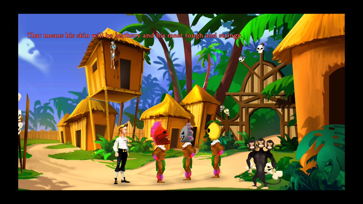 Look behind you! A three-headed monkey.