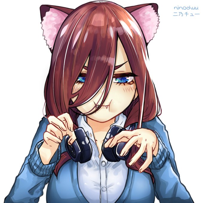 ninoさんがTwitterに投稿した中野三玖(五等分の花嫁)のイラスト。