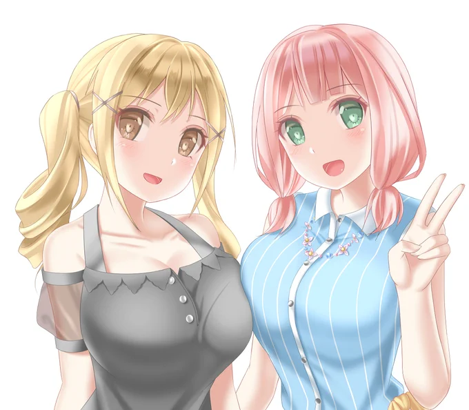 pixivリクエストありがとうございました～?? #バンドリ #市ヶ谷有咲 #上原ひまり 