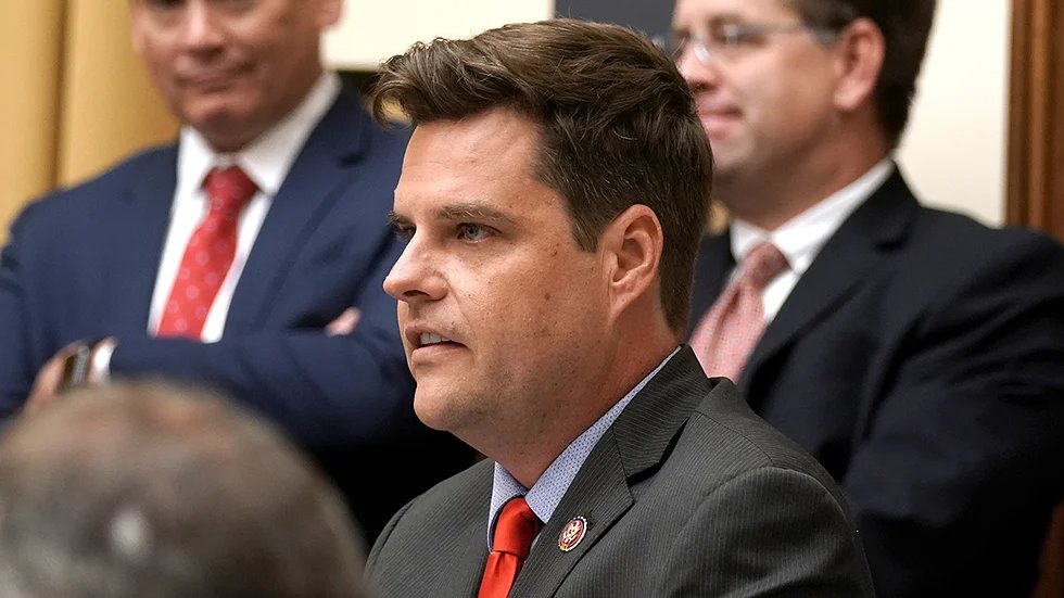 thehill's tweet photo. Gaetz showed lawmakers nude photos of women he claimed to have slept with: report https://t.co/qyWw8lrThk https://t.co/KukchRoRGn