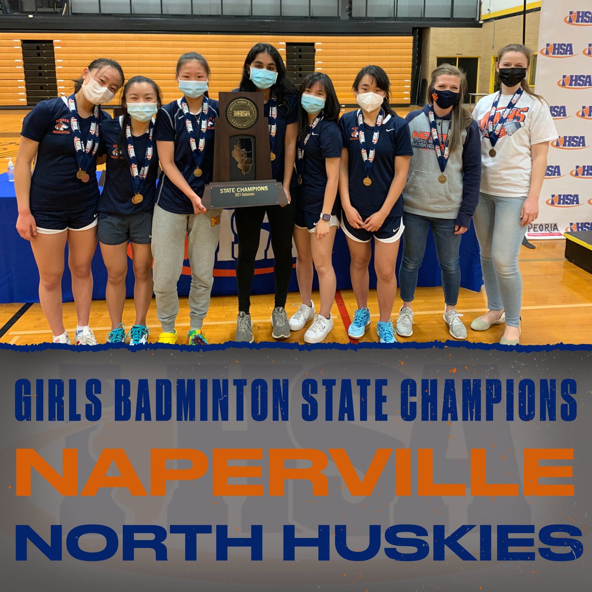 IHSAState's tweet photo. 🏸2⃣0⃣2⃣1⃣ @IHSASTATE GIRLS BADMINTON🏅

🥇 SINGLES STATE CHAMPION🏸
Bhaavya Manikonda, Naperville North

🥇DOUBLES STATE CHAMPIONS🏸
Shibani Ram &amp; Emily Hu, Stevenson

🏆TEAM STANDINGS🏆
1. Naperville North
2. @stevensonhs
T3. @NeuquaValley
T3. @FremdVikings
5. @HinsdaleSouthHS https://t.co/IdtmqZ5AFM