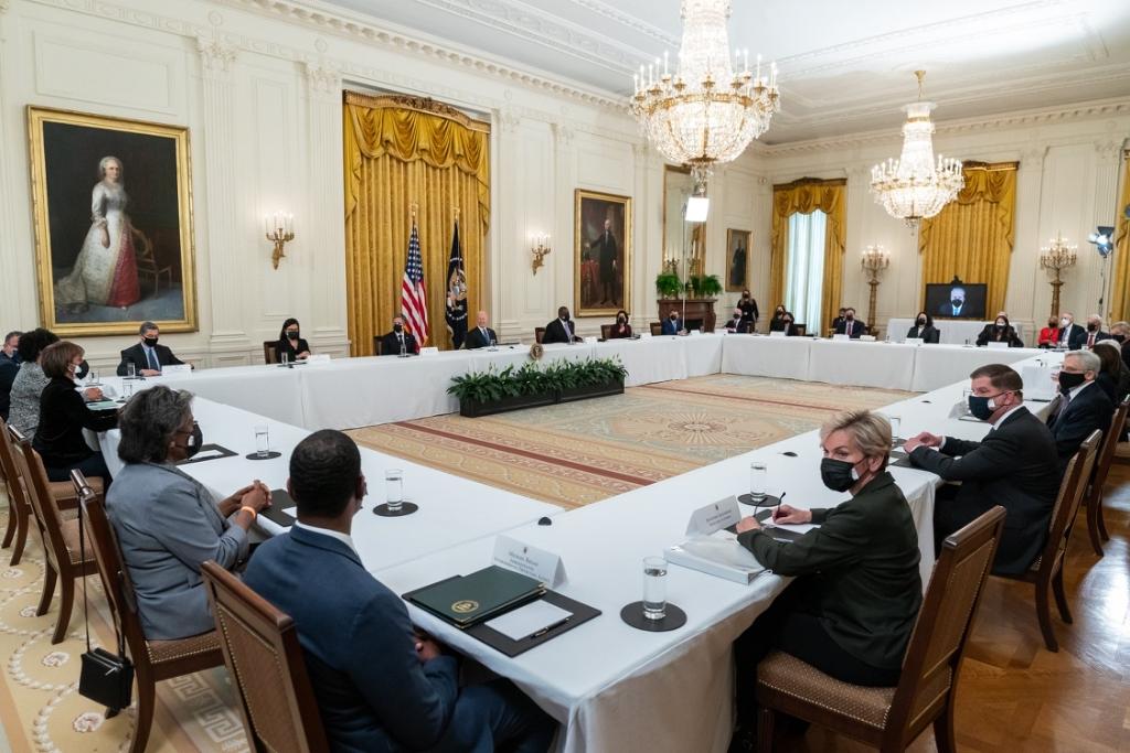 Today, President Biden held his first Cabinet meeting. It’s a historic Cabinet that reflects the diversity of America and is committed to building back better every day.